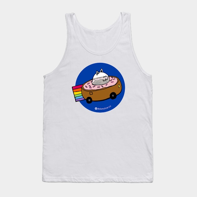 Donut Car - Rainbow Space Cat Tank Top by donutcarco